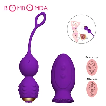 

Adults Vaginal Tighten Exercise Sex Toys for Women G Spot Massage Remote Vibrator Kegel Ball Ben Wa Geisha Ball Vibrating Eggs
