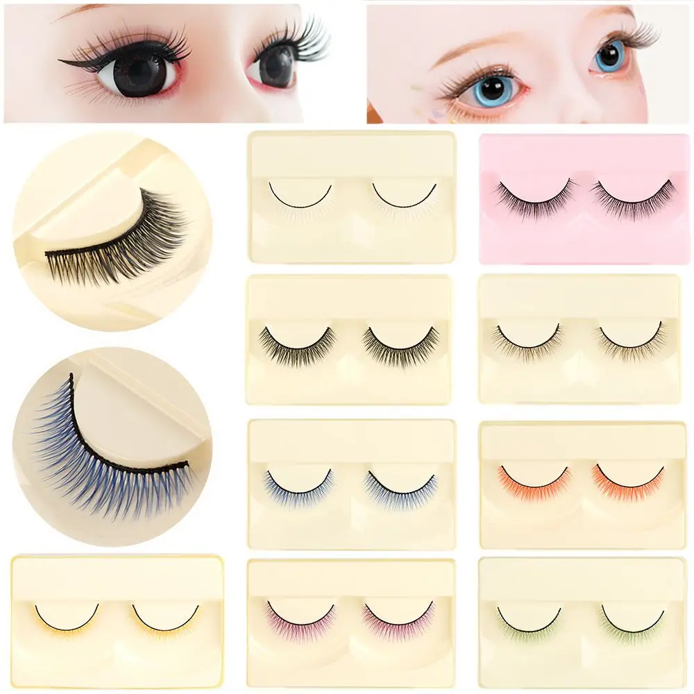 Doll Eyelashes Multicolor Suitable 1/3 1/4 Scale Simulation False Lash Length 0.8cm DIY Dolls Modification Decoration