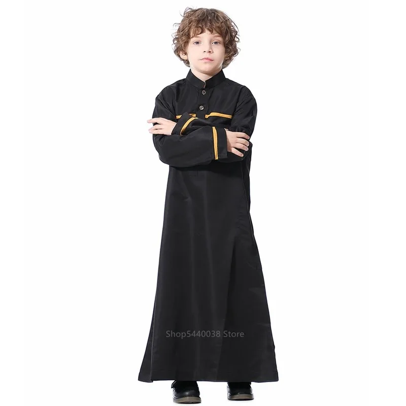 Teenager Islamic Clothing Men Muslim Thobe Boy Saudi Arabia Abaya Children Jubba Pakistan Muslim Robe Ramadan Costumes Kaftan