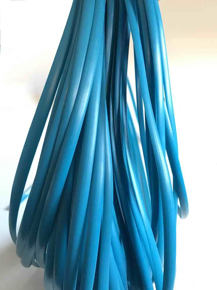 Синий ротанговый материал из ПЭ 70 м (500 г) ширина: 8 мм плоский синтетический