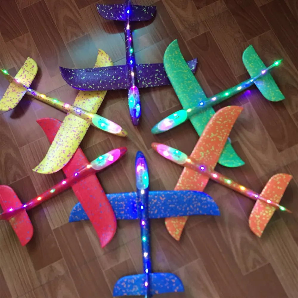 

Hand throw airplane EPP Foam Outdoor Launch Glider Plane Kids Toys 48 cm Interesting Launch Throwing Inertial Model Gift funny