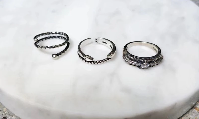Amorita бутик 925 Серебряный спиральный дизайн модное простое кольцо