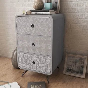 

Bedside Table Nightstand Sofa Bedroom Furniture Drawer 3 MDF with Side-Cabinet Storage Cupboard Nordic style High Quality