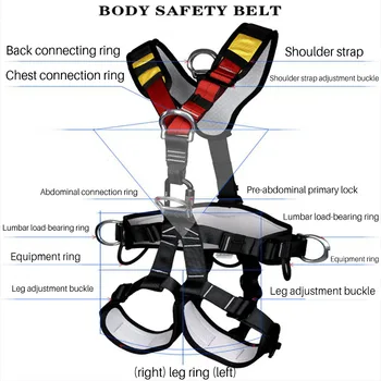 

XINDA Professional Aerial Climbing Belts Full Body Safety Belt Fall Protection Removable Gear Height Protection Equipment