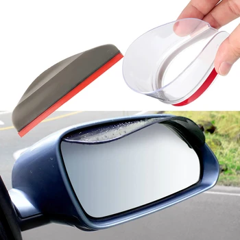 

2 Pcs Waterproof Car Side Mirror Sun Visor Rain Eyebrow Auto Car Rear View Side Rain Shield Flexible Protector for Car