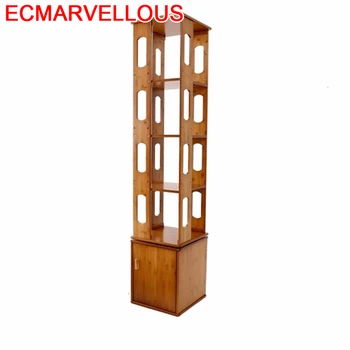 

Shelf Display Cabinet Libros Estanteria Madera Rotatable Rotate Home Furniture Libreria Scaffale Librero Modern Bookshelf Case