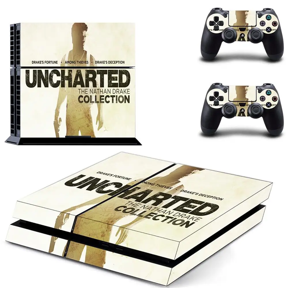 언차티드 4 PS4 스킨 스티커 데칼 커버 PS4 콘솔 및 컨트롤러 스킨 비닐용