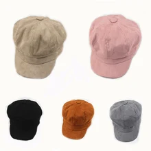 Женский берет, осенне-зимняя восьмиугольная шапка, шапка, берет, Зимняя шерстяная Стильная шапка художника, газетчик, черная Серая шапка, берет, шапки