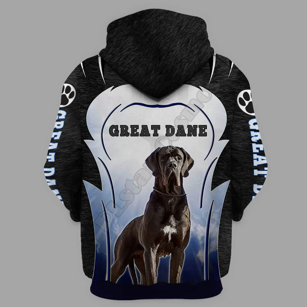 Great Dane 3D Hoodies Printed Pullover Men For Women Funny Sweatshirts Fashion Animal Sweater Drop Shipping