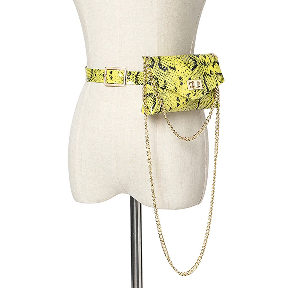 snake print waist belt