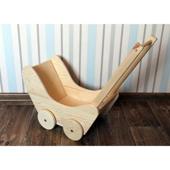 

Wooden stroller for a large doll
