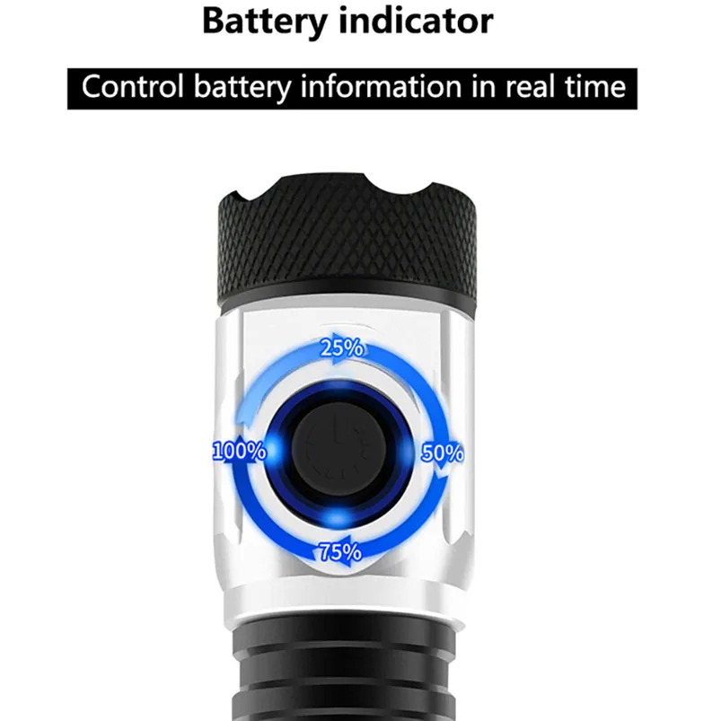 4x XPG LED Flashlight 18650 Multi-Function Torch Flashlight USB Charging Mini Flashlight Set Waterproof Lanterna 40AUG719