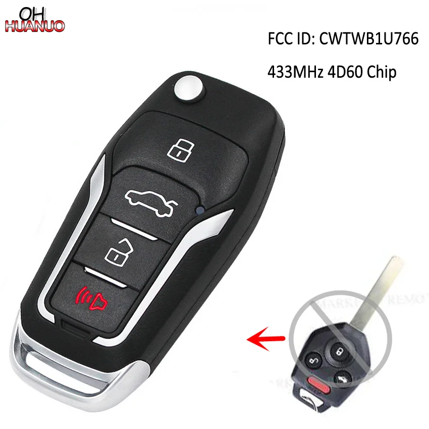Модернизированный дистанционный брелок 4B 433MHz 4D60 для Subaru Legacy Outback 2009- FCC: CWTWB1U766