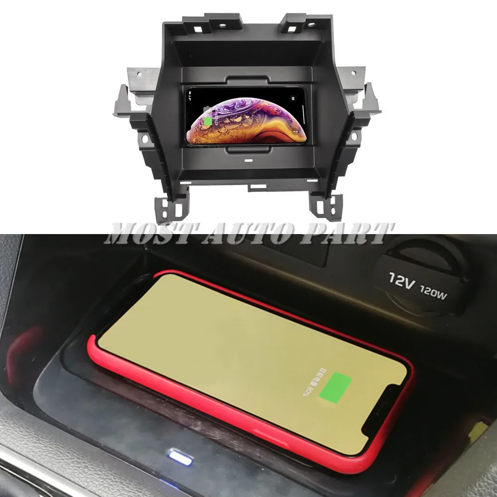 

10W Inner Car Wireless Charger Phone Fast Chargeing Pad For Hyundai Sonata 2016-2019 The Phone With QI Wireless Charging