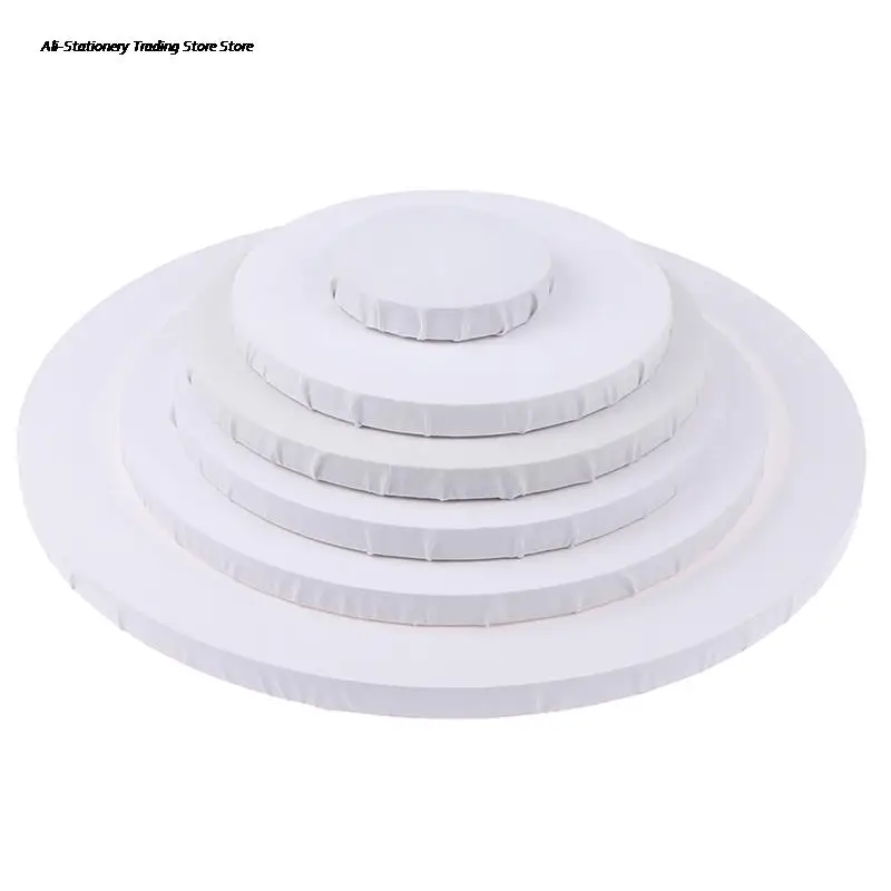 Round Canvas Panel Blank Cotton Acrylic Art Artist Oil Painting |