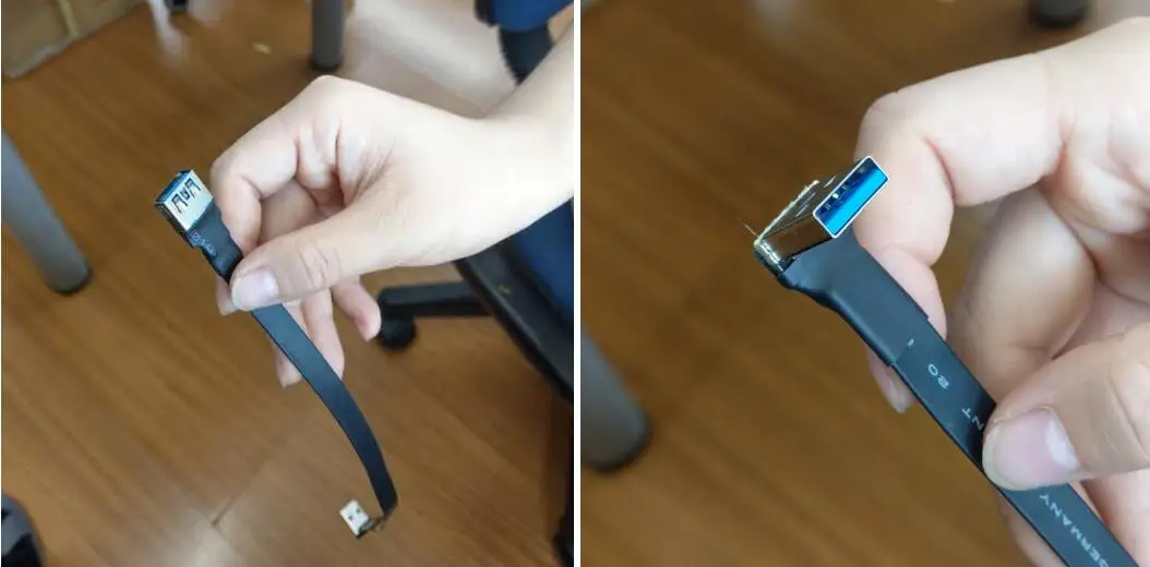 90 Degree Fold Flat USB 3.0 Micro B to Type A Male/Female Cable with Micro-B USB3.0 Connector - FPC FPV Extension Cord Description Image.This Product Can Be Found With The Tag Names Computer Cables Connecting, Computer Peripherals, PC Hardware Cables Adapters, Usb