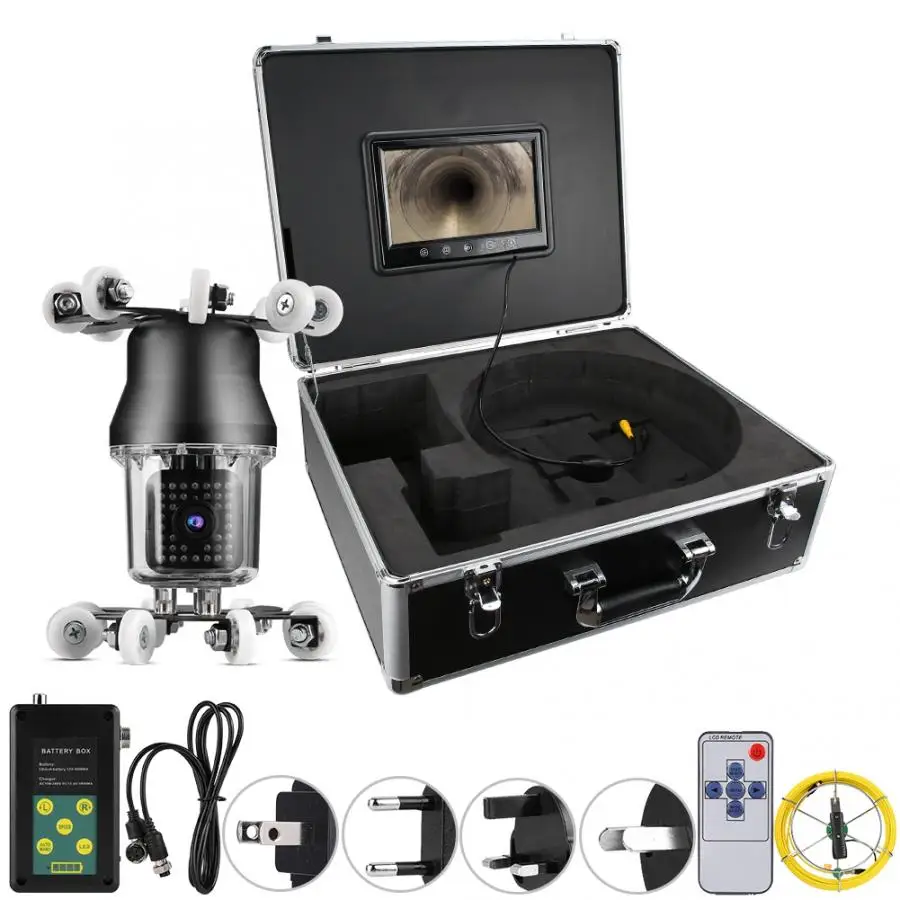 

9in 30M 360 Rotate 38LED IP68 Sewer Inspection Borescope Camera for Industrial 100-240V Endoscopic for Industrial