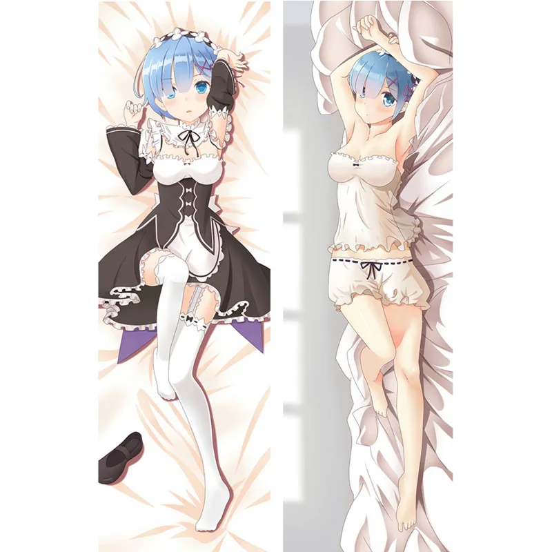 

Japanese Anime Re Zero Dakimakura Rem Hugging Body Pillow Cover Manga Anime Women Cosplay DIY Custom Cushion Otaku Pillow Case