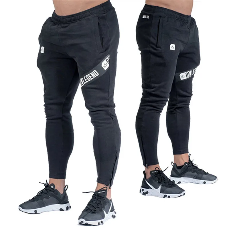 Men's High quality Brand Men pants Fitness Casual Elastic Pants bodybuilding clothing casual solid color sweatpants jogger pants