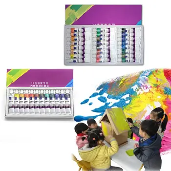 

1 Set 12ml 12/24 Color Professional Acrylic Paints Set Hand Painted Wall Paint Artist Draw Painting Pigment