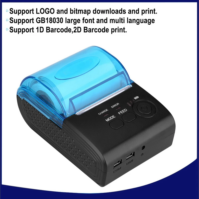 58 мм Bluetooth Термальный чековый принтер порт чековый принтер pos-принтер портативный Bluetooth принтер билетный принтер Android IOS EU