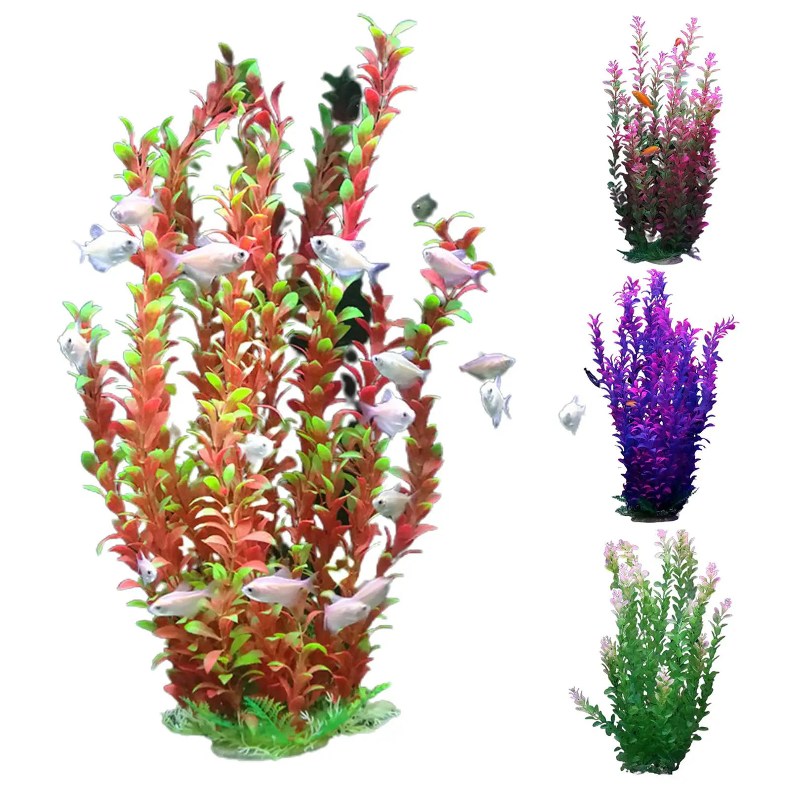 

Artificial Plastic Water Plants Landscaping Turtle Fish Pet Tank Aquarium Decor