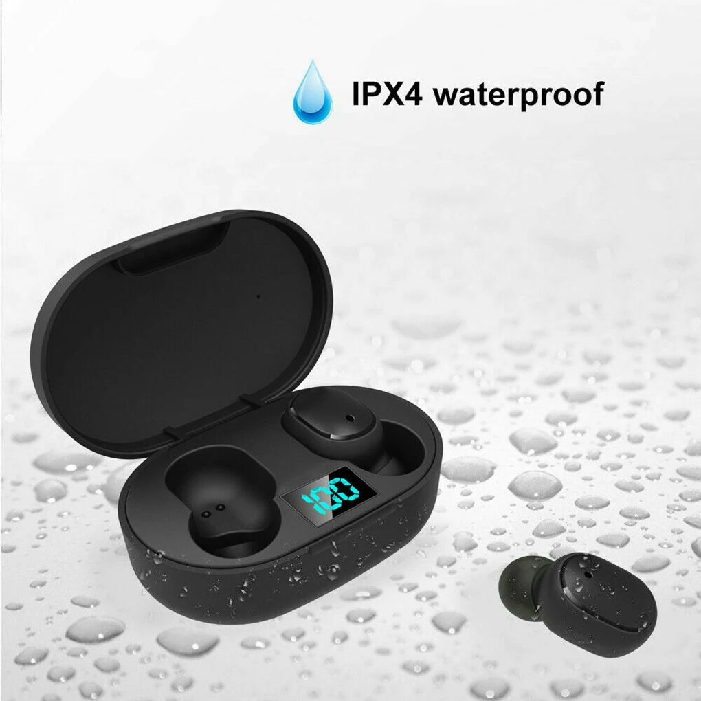 E6S TWS Bluetooth 5 0 Wireless Earphone For Redmi Earbuds LED Display Bluetooth V5 0 Headsets with Mic For iPhone Huawei
