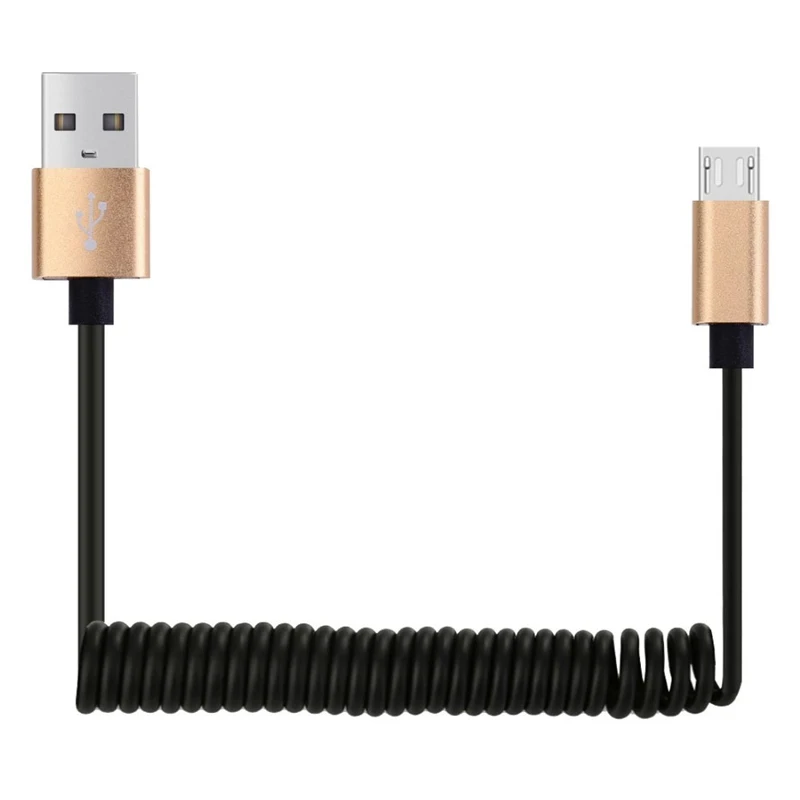Гибкий 1 м Micro USB зарядное устройство Спиральный кабель для синхронизации данных Универсальный LX9A