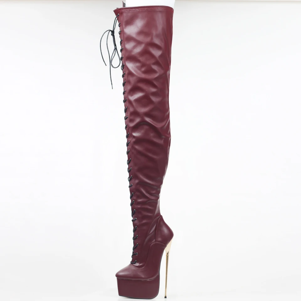 crotch high platform boots