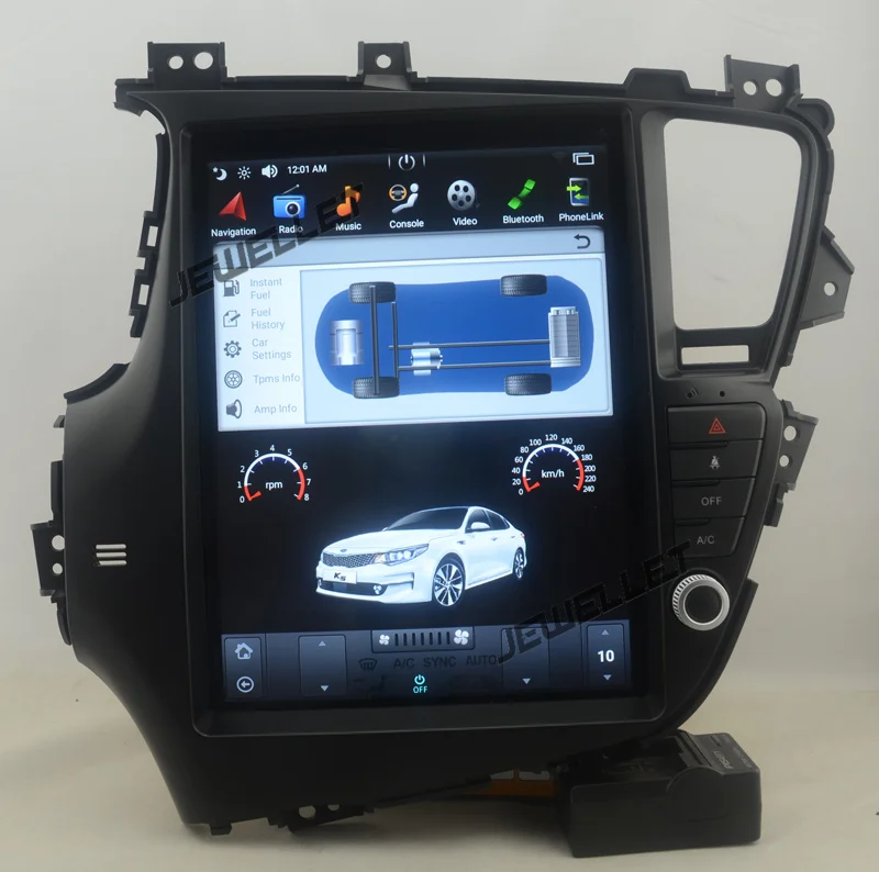 12," tesla стиль вертикальный экран android 6,0 четырехъядерный 32G Автомобильный gps Радио навигатор для Kia K5 Optima 2011-2013