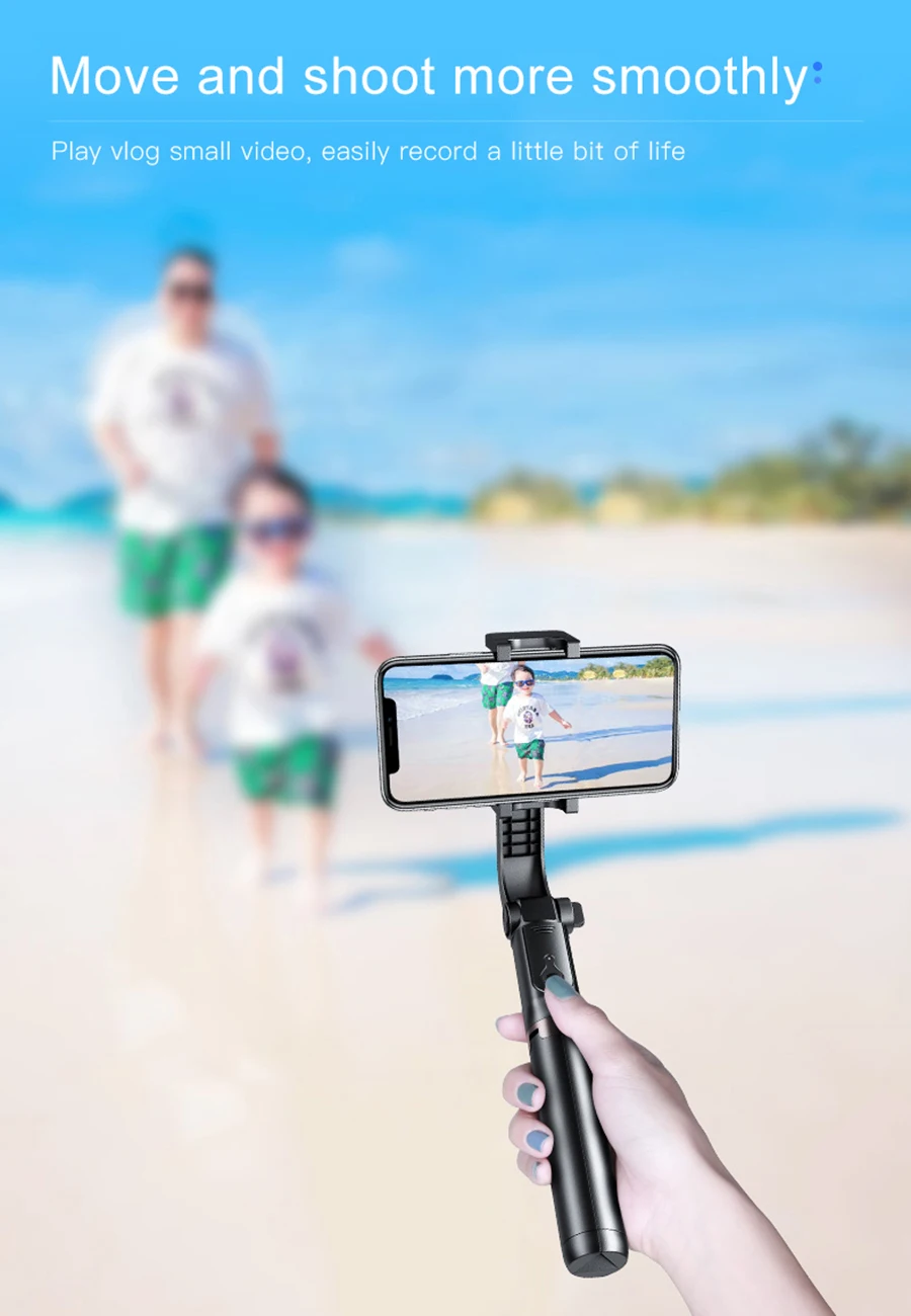 Handheld Gimbal Stabilizer 3 in 1 Selfie Stick Phone For iPhone 11 pro Max 7 8 Plus X XS MAX For Samsung Galaxy Action-6