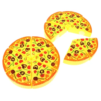 

Kitchen Pretend to Play Plastic Pizza Fries Food Cutting Kitchen Toy Educational Toys For Children Kids Pretend Dinner Kitchen