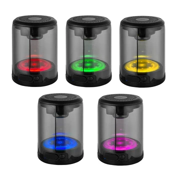 

TWS Wireless Speaker Transparent Glass Magnetic Bluetooth 5.0 True Stereo High Quality Lighting Portable Family Speaker