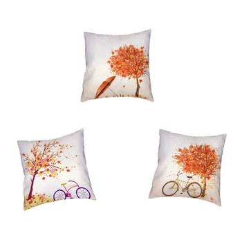 

Watercolor Painting Autumn Landscape Cushion Cover Almofada Cartoon Character Children'S Room Decoration Sofa Throw Pillowcase