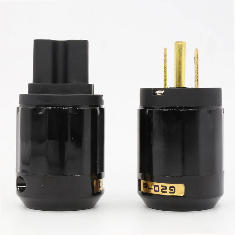 Новый латунь P-029 нам Мощность Plug &amp C-029 разъем IEC (черного цвета) 10 пар в партии |