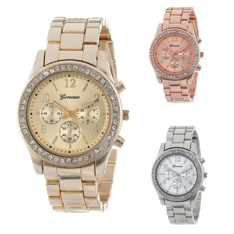 

2020Nouvelles montres dames classique Genève luxe dames montres dames cristal Relogio Feminino Reloj Mujer montre en métal 