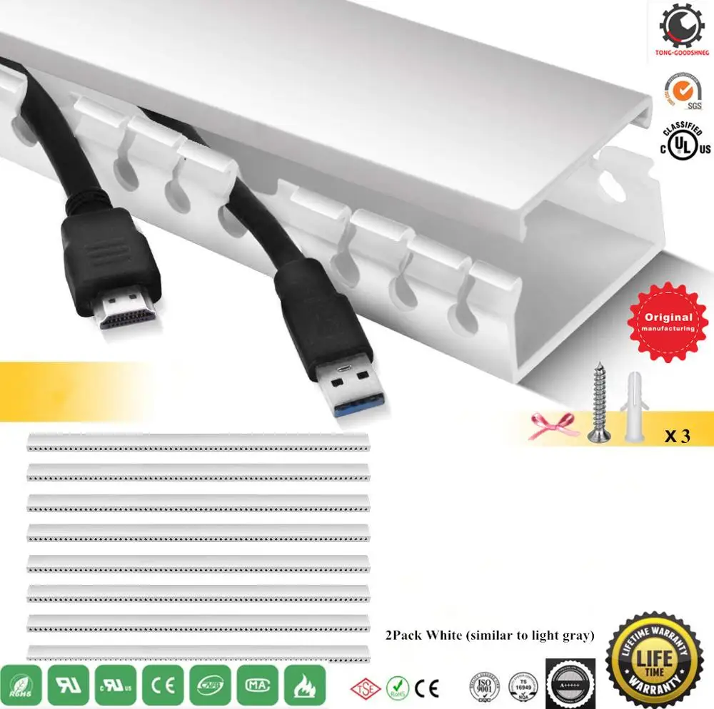 Server Rack Cable Management Customizable Open Slot Network Data Finger Duct Wire Raceway Organizer Cover Desk/TV/Computer/Cords |