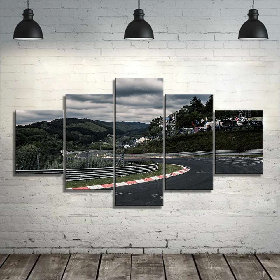 

Nurburgring Rally Road Sports Car Track Print Canvas Paintings 5 Piece Landscape Wall Art Poster Living Room Home Decor Pictures