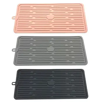 

Foldable Silicone Dish Drying Mat Non-Slip Placemat Tableware Silicone Drain Pad Insulation Pot Mat Kitchen Accessories