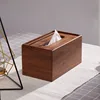 Amgo Walnut Tissue Box Table Napkin Dispenser Wood Paper Holder DecorativeHome Office Hotel 3