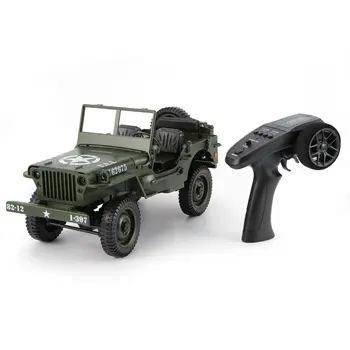 

C606 1:10 RC Car 2.4G 4WD Convertible Remote Control Light Jeep Four-Wheel Drive Off-Road Military Climbing Car Toy Kid Gift