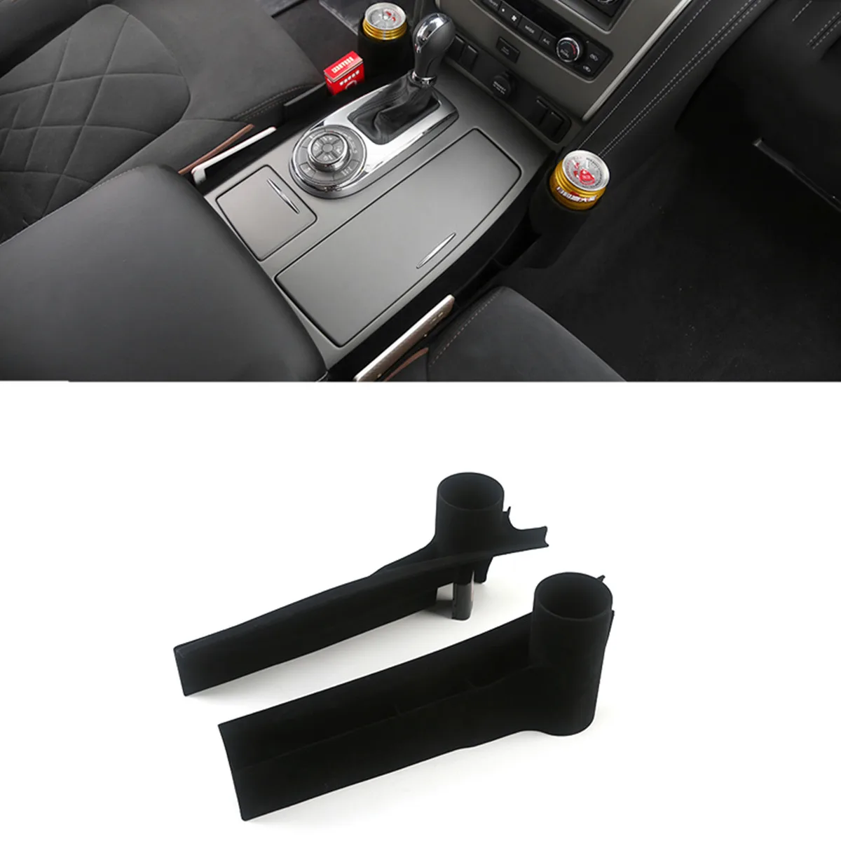 Для Nissan Patrol Y62 сиденье коробка для хранения держатель стакана воды аксессуары - Название цвета: Серый