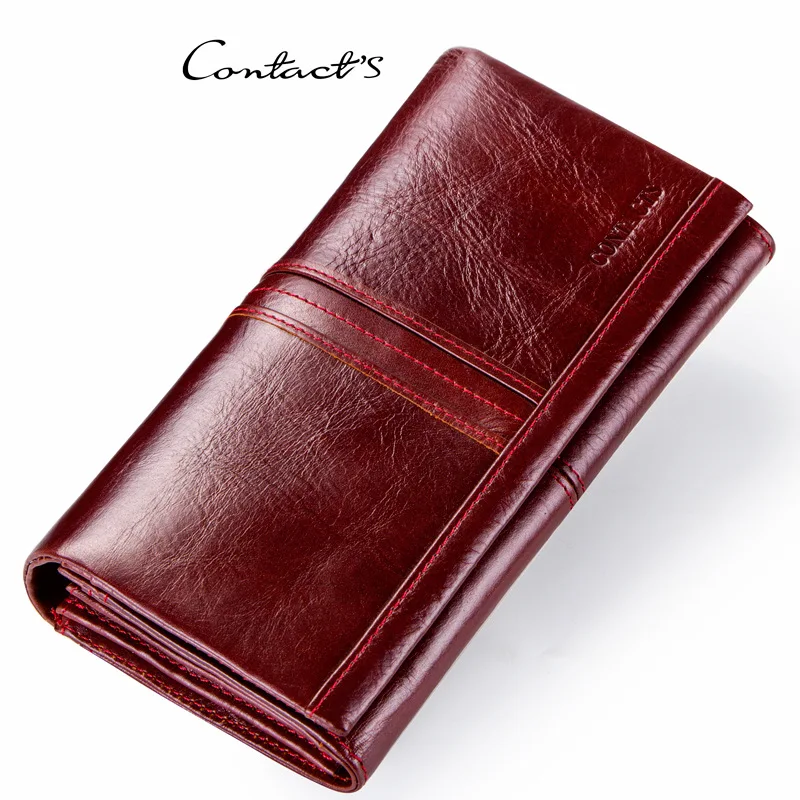 Long Genuine Leather Wallet Women Wallet Credit Card Holder Female Purse Women Clutch Bag Female Clutch Wallets High Quality