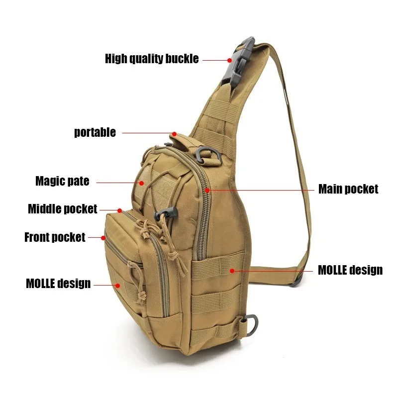 Taktische Schulter Rucksack Rover edc Outdoor Militär Schulter tasche wasserdicht Wandern Camping Pack Range Bag Jagd Armee Daypack