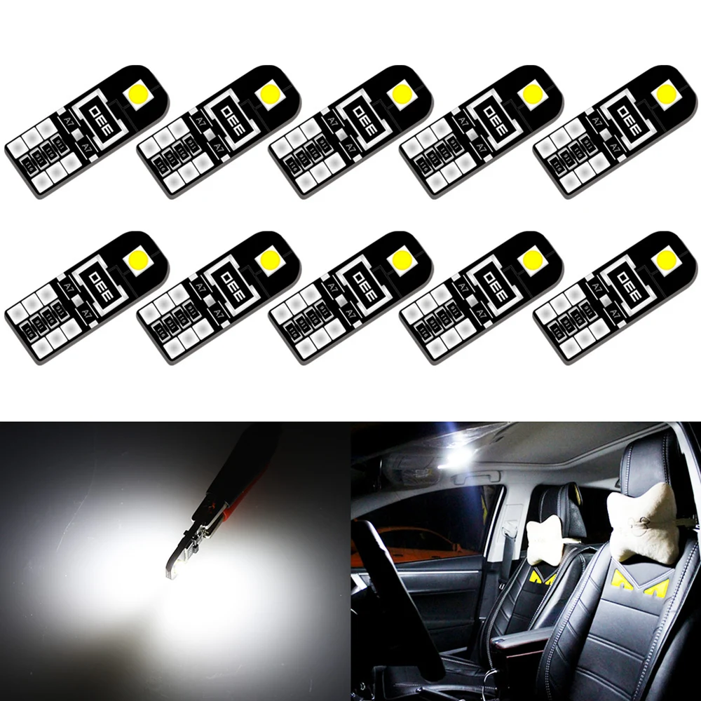 10 шт. Canbus W5W T10 светодиодный лампы для Volvo XC60 XC90 S60 V70 S80 S40 V40 V50 XC70 V60 интерьера