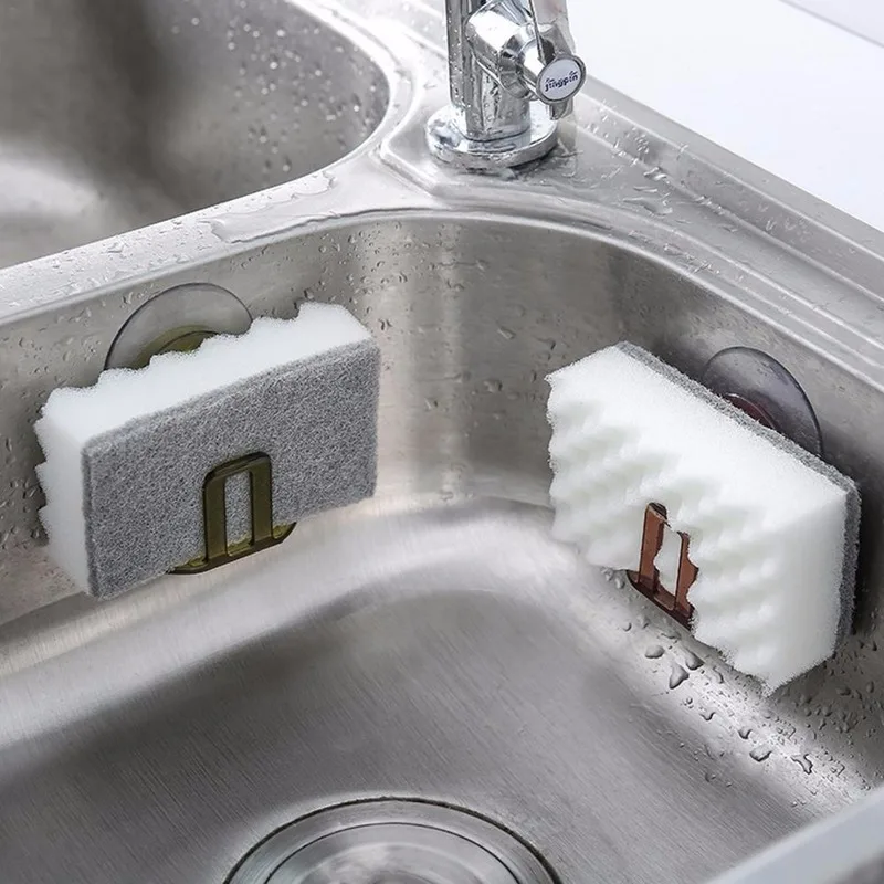 Kitchen Storage Rack Kitchen Suction Cup Sink Drain Rack Sponge Storage Holder Kitchen Sink Soap Rack Drainer Bathroom Accessories