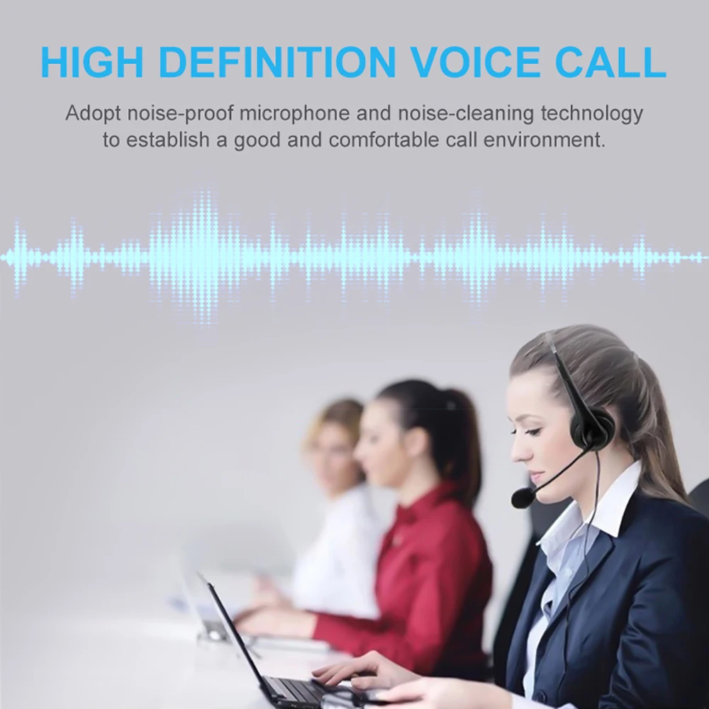 VTIN USB Wired Headphone On ear Headset with Rotation Noise Canceling Mic Long Cord In line Control for PC Windows Skype Laptop