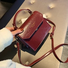 Однотонная модная маленькая сумка из искусственной кожи зимняя новая сумка через плечо женская сумка для банкета сумка для мобильного телефона