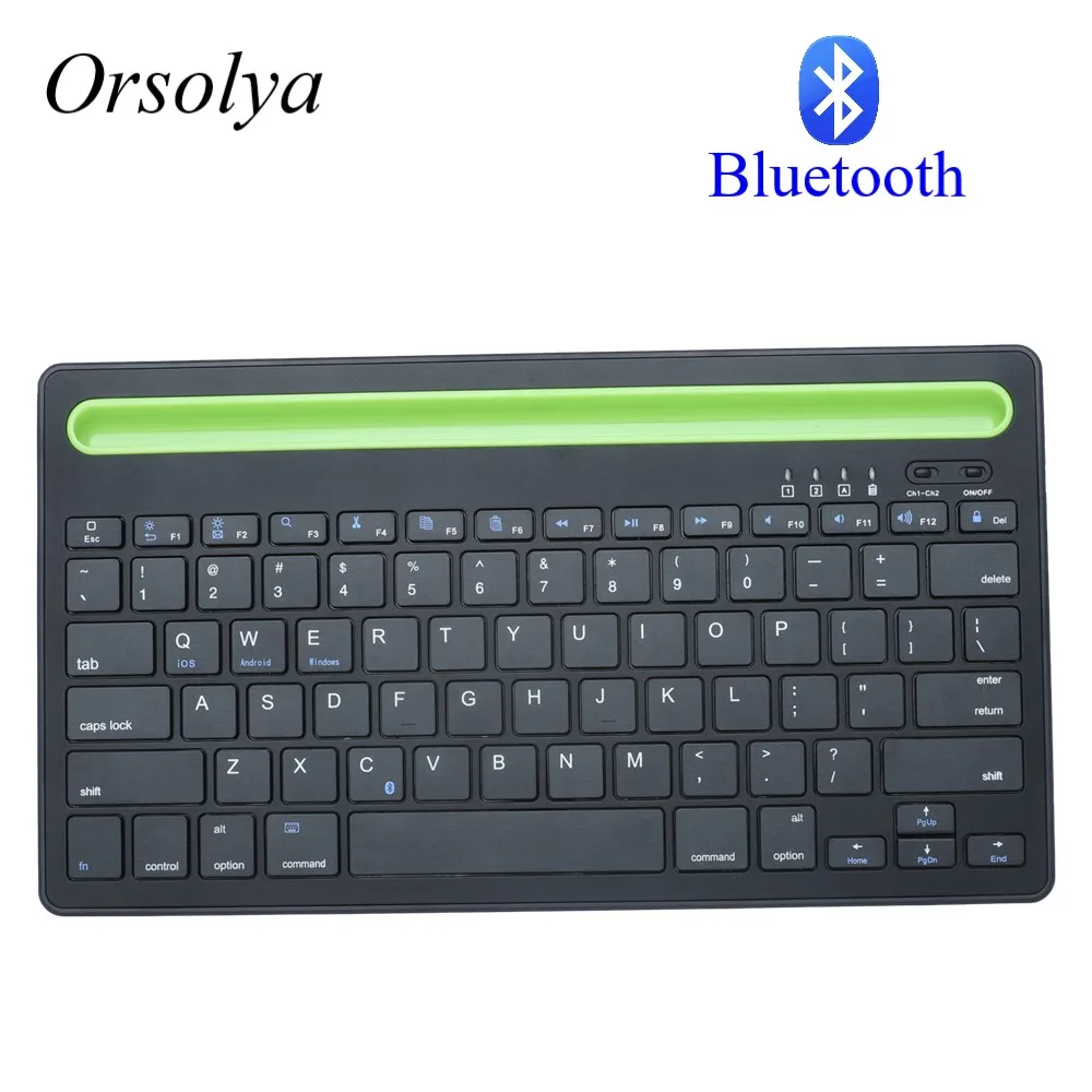 Bluetooth мини клавиатура с держателем для телефона беспроводная