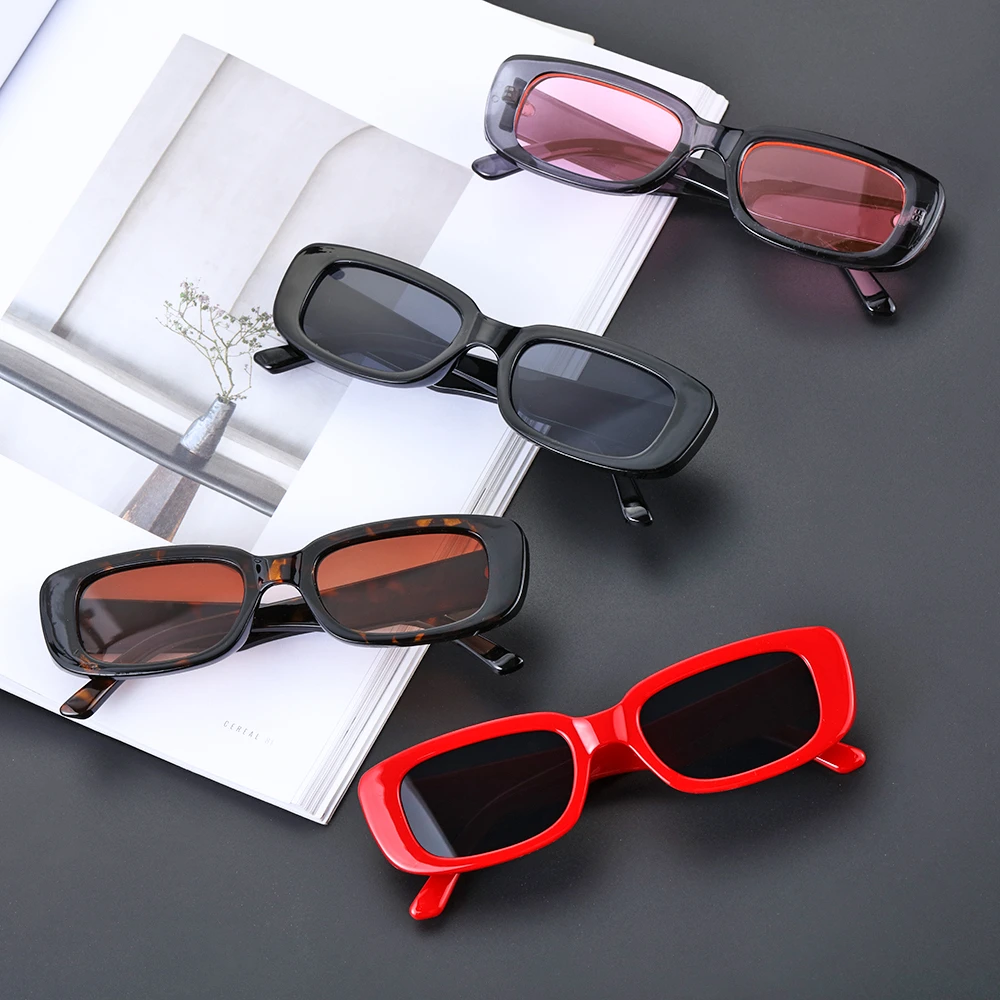 Gafas de sol cuadradas Retro para mujer, anteojos de sol rectangulares pequeños, UV 400, accesorios de viaje para salir|Gafas de motocicleta| AliExpress